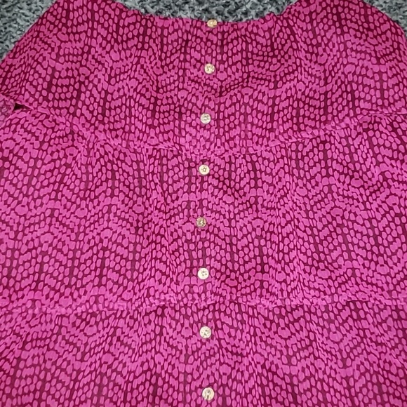 Magenta frill tank top - Picture 1 of 3